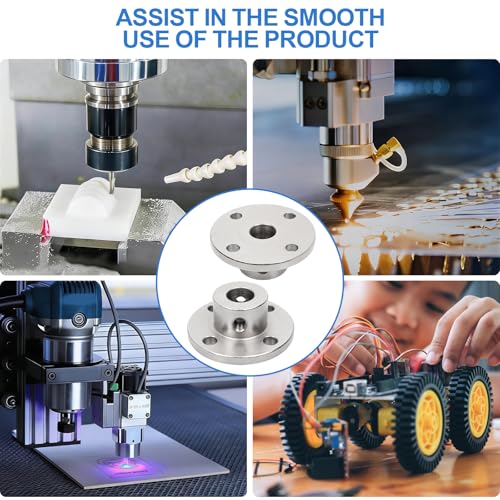 8MM Flanschkupplung 4 Stück für Wellenkuppler für Modellbaumotoren,Wellenkupplung Motorstecker 8mm Innendurchm mit 8 Stück Befestigungsschraube 1 Stück M4 Sechskantschlüssel für DIY Modellmotoren