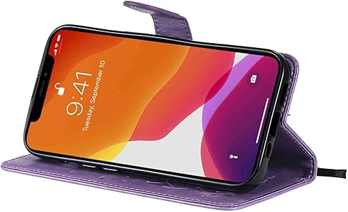 Miniatura 9 de Phone Cover Wallet Folio Case for XIAOMI REDMI K40, Premium PU Leather Slim Fit Cover for REDMI K40, 2 Card Slots, Nice fit, Purple