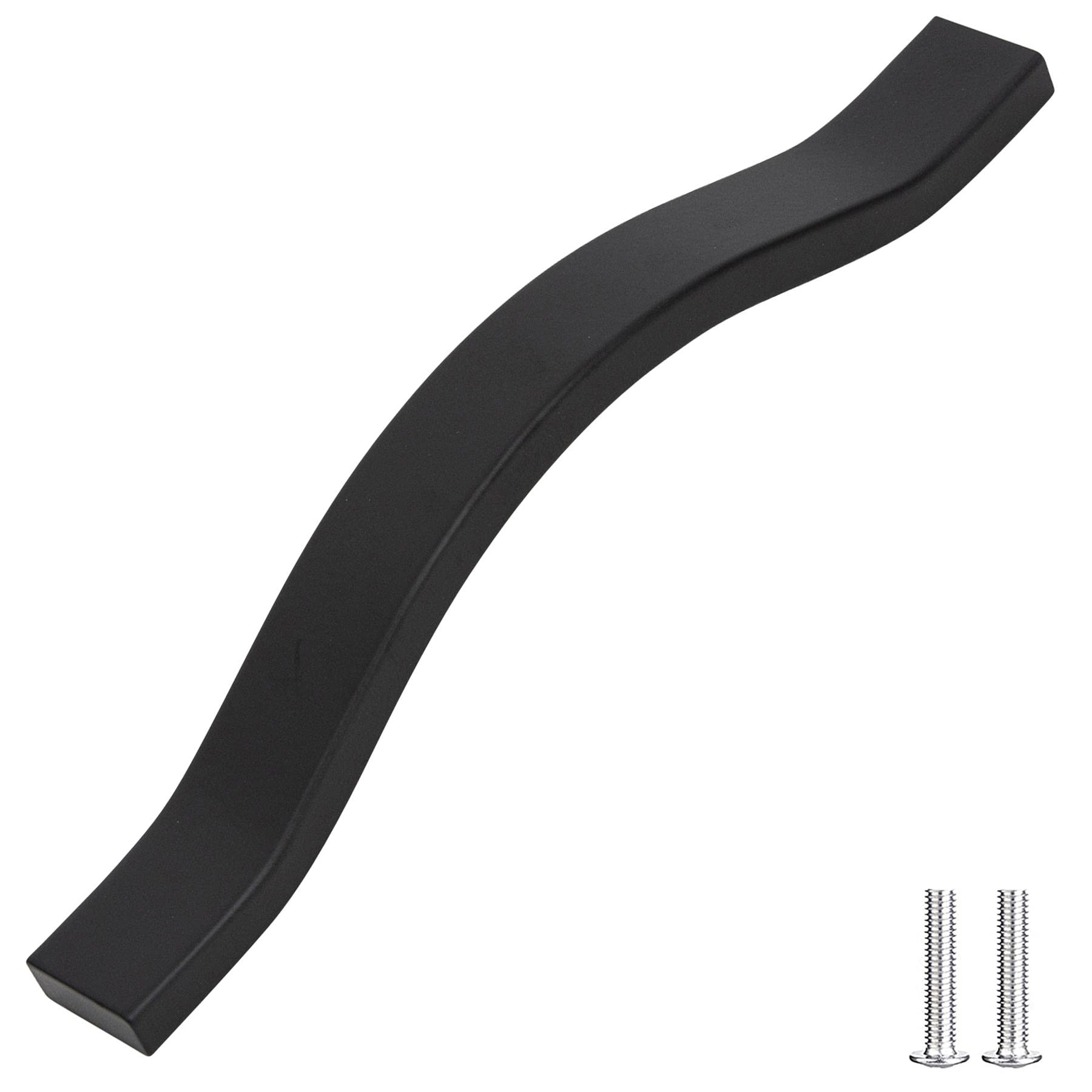 Decoranddecor Matt Black Bow Pull Handles For Cabinets Cupboards Furnitures Alloy Material (, 128Mm)