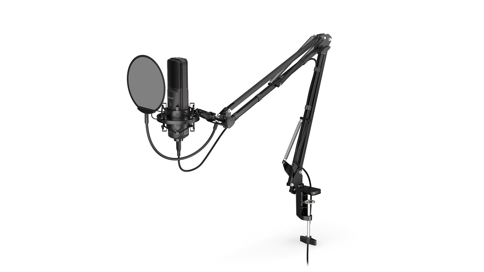 KRUX Esper 1000 USB Mikrofon mit Arm – Kondensatormikrofon, Popfilter & Shock Mount, Mute-Taste, LED-Anzeige, Plug & Play, für Streaming, Gaming, Discord, Windows/Mac/Linux