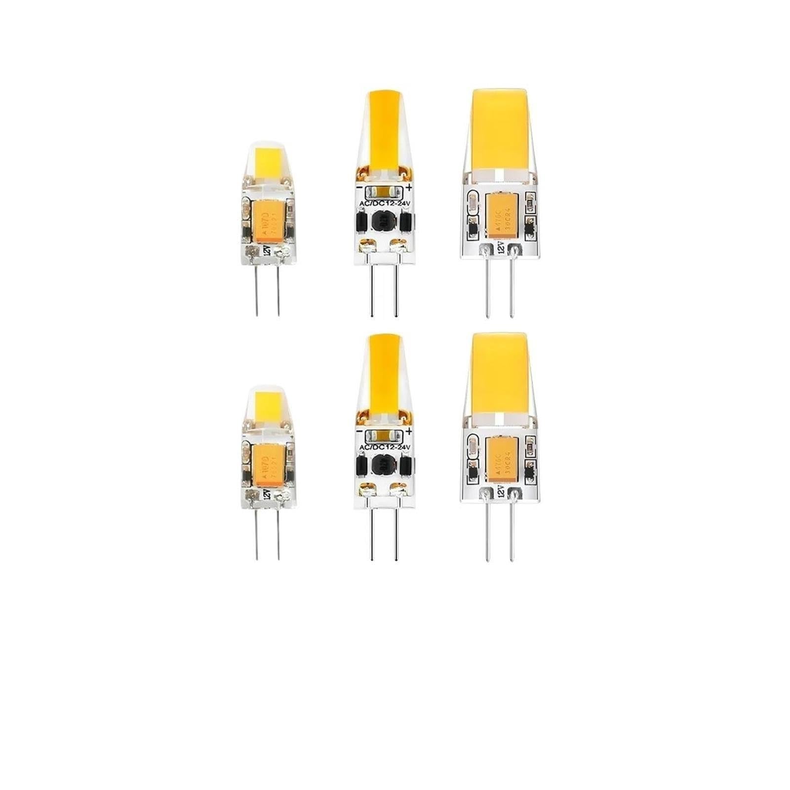 10 Stück G4 COB-LED-Lampe 12 V 1,2–2,5 W