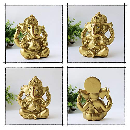Indian Ganesh Statue Diwali Decor - Hindu God Statue Diwali Gifts - Lord Ganesha Idol Statue India Home Mandir Pooja Murti Item Meditation Yoga Room Altar Decoration Car Decor #TOP3