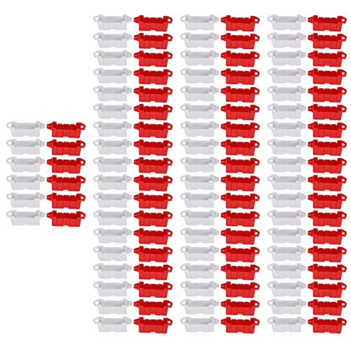 ZJchao RC Drift Race Road Barrier Sturdy Long Service Life Small Lightweight Easy to Carry 120pcs Red and White