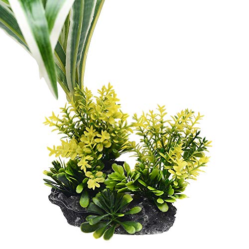 Aquarium Fish Tank Lifelike Underwater Plastic Plant Aquatic Water Grass Decor 12in (AGXY01) - Thumbnail 4