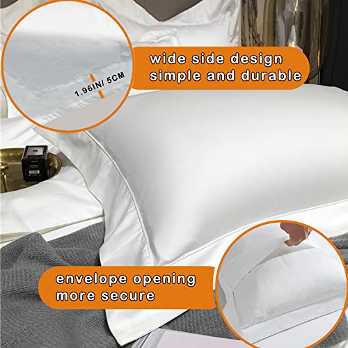 Newbeau White Duvet Cover Set With 3 Sides Zipper And Corner Buttons, 1 Piece Queen Size Duvet Cover 90 * 90In And 2 Pillow Shams, 3 Pieces Duvet Cover Set (Queen (U.s. Standard) #TOP4