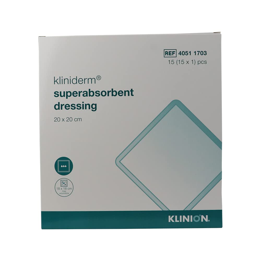 Klinion Kliniderm Superabsorbent Dressing 20Cm X 20Cm