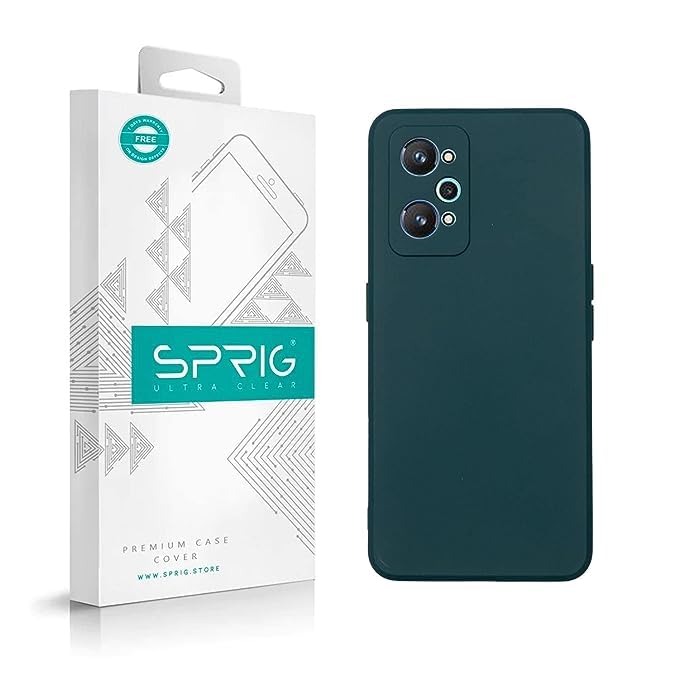 Image of SPRIG Compatible with Realme GT 2 Premium FlexTone (TPU) Back Cover Drop Tested Shock Proof Mobile Case for Men, Women, Boys and Girls with Camera Protection (Dark Green)