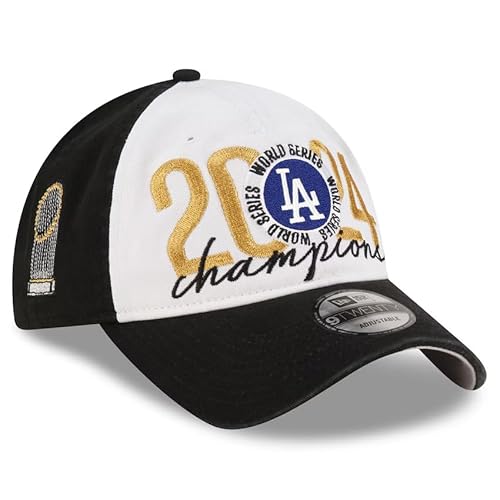 New Era 9TWENTY Los Angeles Dodgers WORLD SERIES CHAMPIONS LOCKER ROOM STRAPBACK CAP BLACK LOS ANGELES DODGERS 2024 World Series Champions, Black, One Size