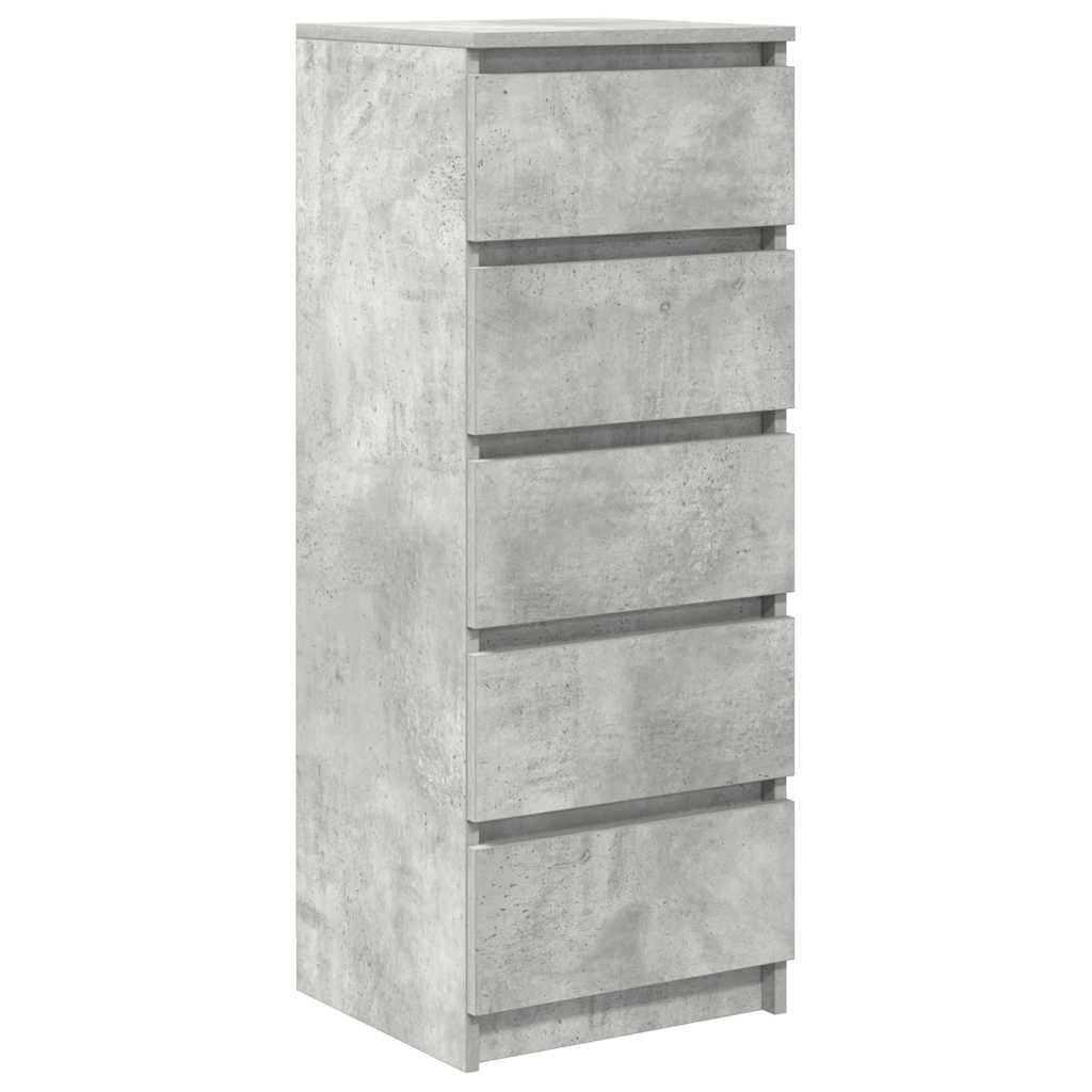 vidaXL Sideboard with Drawers Concrete Grey 37.5x35x99 cm Engineered Wood