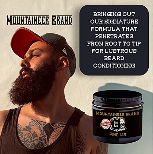 Mountaineer Brand Beard Balm For Men | All Natural Leave-In Conditioner To Moisturize Dry Itchy Skin | Beard Butter Hydrates, Softens And Tames Flyaway Hair | Adds Shine | Wv Coal 2Oz #TOP5