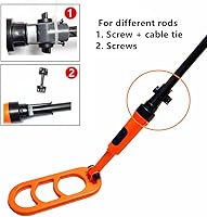 Vista 7 de Detector de metales impermeable Buceo Versión plegable Pulso Coil Pulse Scan Detección (negro)