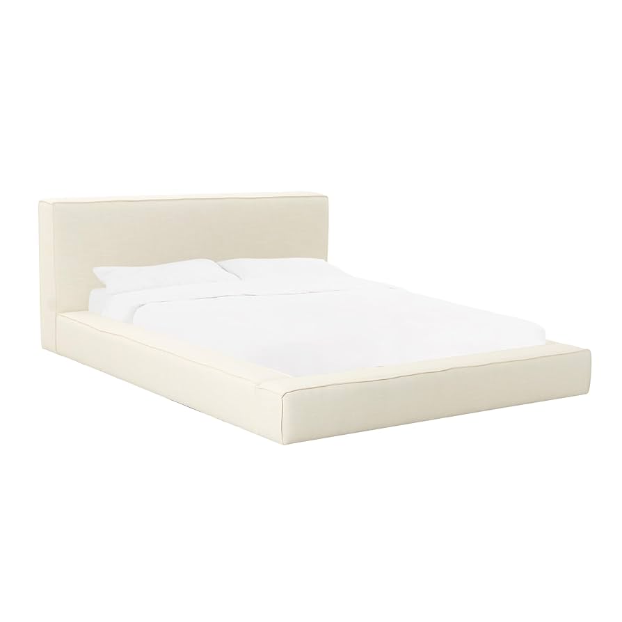 Amazon.com: Tov Furniture Olafur Cream Linen Queen Bed