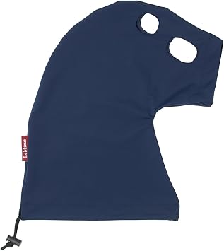 غطاء رأس LeMieux Hobby Horse Clean Hood - أزرق داكن - غطاء رأس مطاطي بفتحات للأذن والعين - مناسب للأعمار من 3+ عامًا