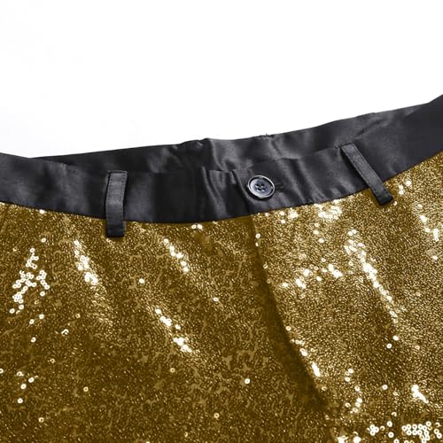 Sinzelimin Men's Sequined Suit Pants Fashion Sparkly Nightclub Trousers Business Party Casual Sweatpant Performance Clothes4