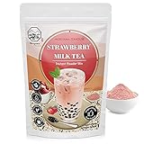 Strawberry Bubble Milk Tea Instant 3in1 Powder Mix - 1kg (33 Drinks) | For Boba Tea, Milkshake, Blended Frappe and Bakery | Authentic Taiwan Recipe | 0 Trans Fat, No Preservatives by Moriyama Teahouse - Image 1