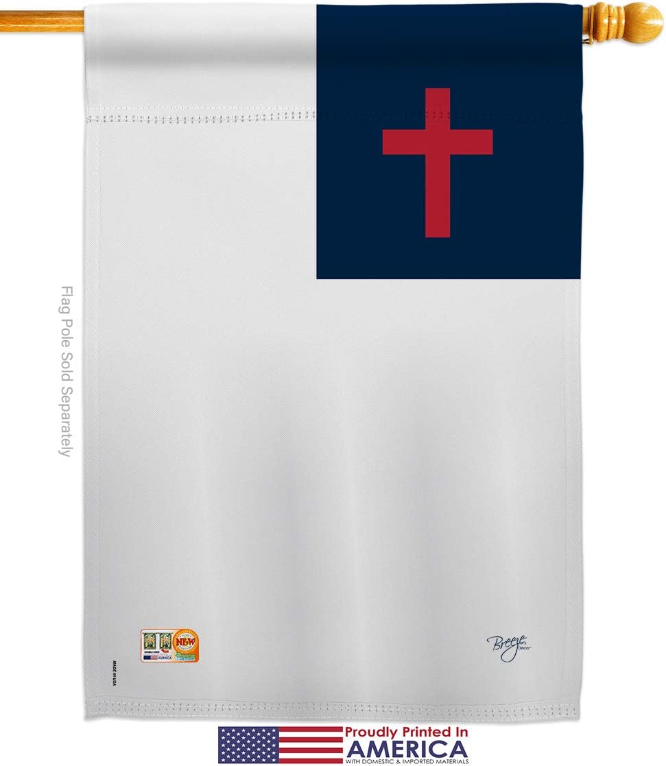 Christian House Flag Religious Faith Hope Grace Peace Dove Religion Easter Small Decorative Gift Yard Banner Made In USA 28 X 40