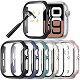 Rontion 6 Pack Hard PC Case Compatible with Apple Watch Series 11/10 42mm with Tempered Glass Screen Protector, Ultra-Thin Scratch Resistant Protective Bumper Covers for iWatch 11/10 42mm Accessories