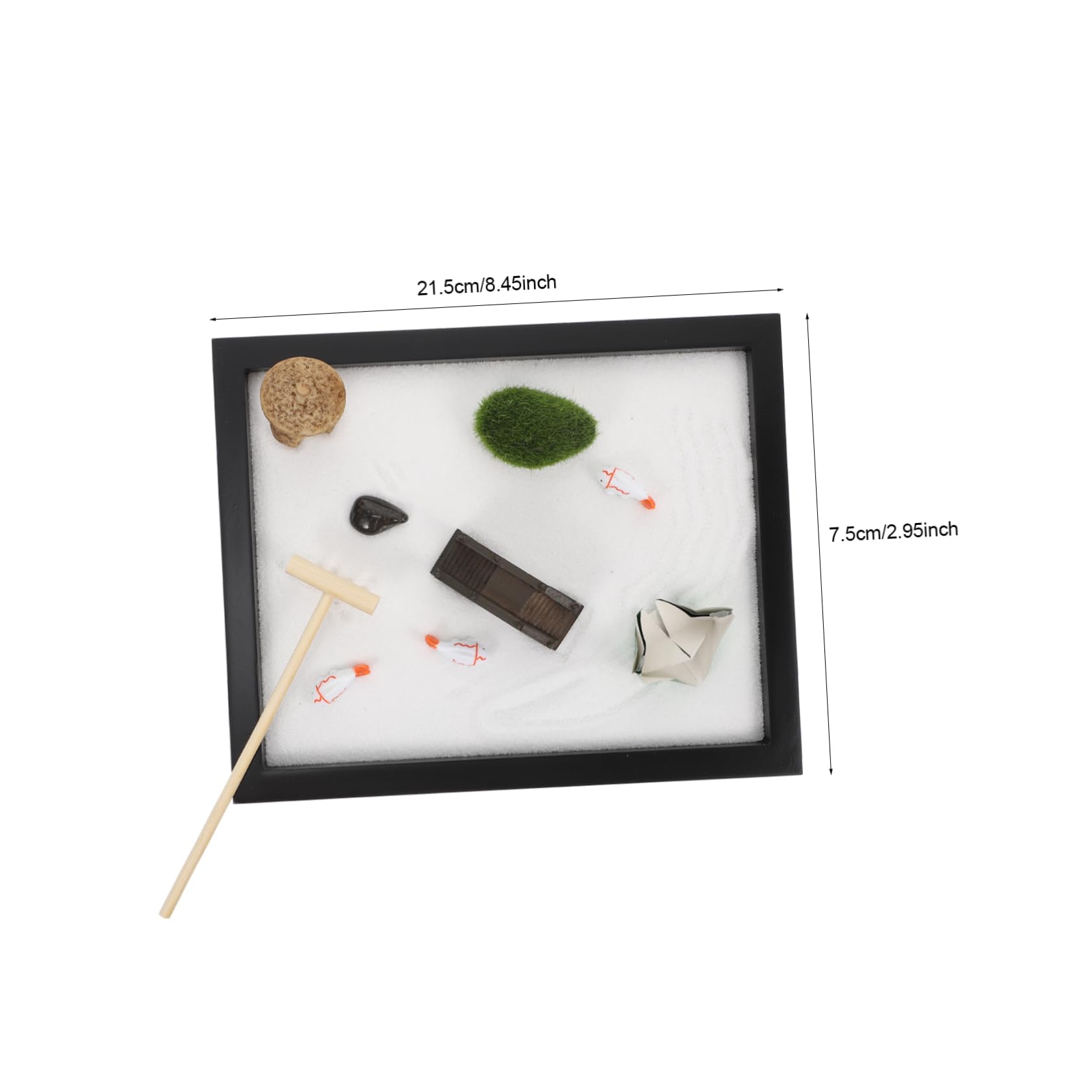 HONMEET 1Set Home Tabletop Handicraft Sand Box Adornment Zen Craft Miniature Sand Table Decoration for Office Home Relief Micro Landscape Ornament