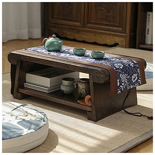 Table basse de méditation japonaise pour coin tatami et salon zen