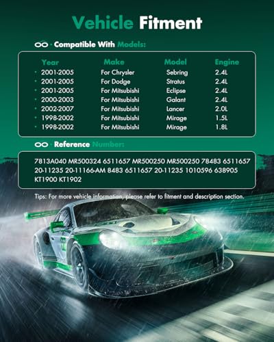 Image of SCITOO AC Compressor for Chrysler for Sebring 2.4L 2001-2005 | Fast Cooling, Ultra Low Noise (≤72 dB)Air Conditioner Compressor with Clutch, Easy Installation, 7813A040 MR500324 6511657