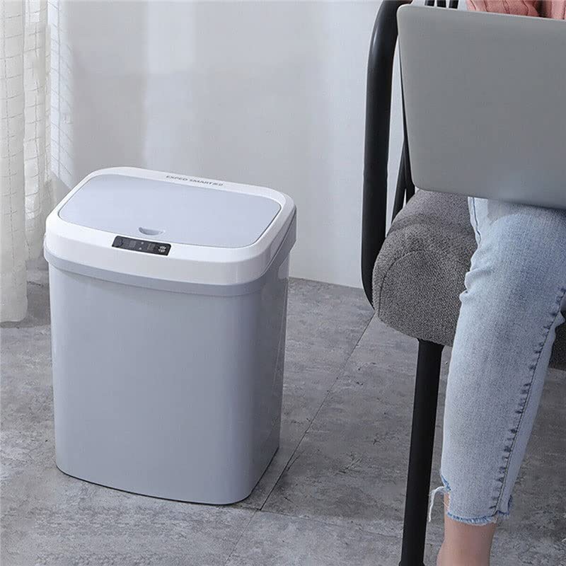 Home Smart Induction Trash Can 16L Automatic Electric Sensor Waste Bins Kick Barrel Garbage image 5