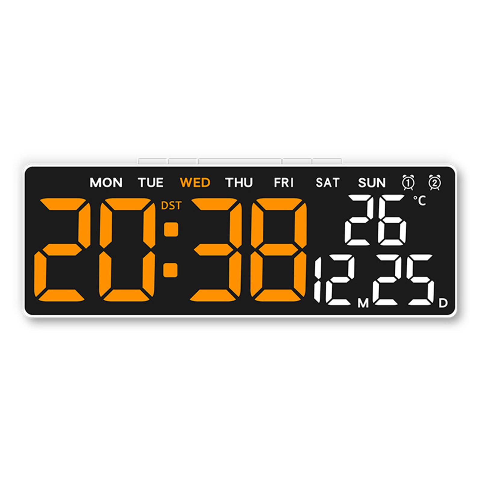 HDOYTXXM Casing LED Digital Desk Clock with Calendar and Thermometers for Students and Professional Adjustable Brightness Alarm Clock