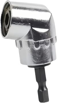 105 Right Angle Drill Adapter, Multi-Function Bent Screwdriver Bit, Corner Drill Attachment for Tight Spaces (Short)