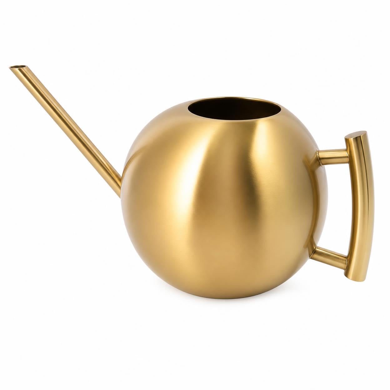 Arrosoir en acier inoxydable style or antique et design sphérique