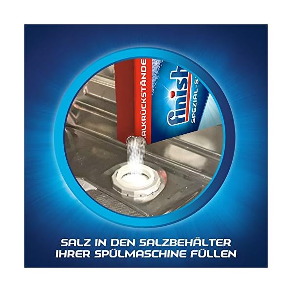 Finish Spezial-Salz – Spülmaschinensalz zum Schutz vor Kalkablagerungen und Wasserflecken – Multipack mit 8 x 1,2 kg – Bild 7