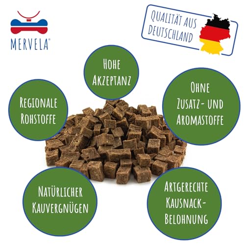 MERVELA® Leckerli Pferd | 300 g | für allergische Sensible hypoallergene Hunde | ideal für Training & Belohnung | Kausnack getreidefrei & monoprotein