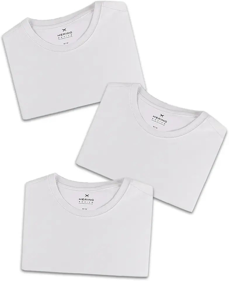 Kit Com 3 Camisetas Femininas Básicas