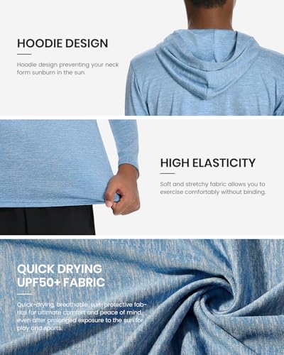 Ullnoy 3 Pack: Youth Boys Long Sleeve Hoodie Shirts dry fit hoodies for teen boys Active Long Sleeve Hoodie Sweatshirts4