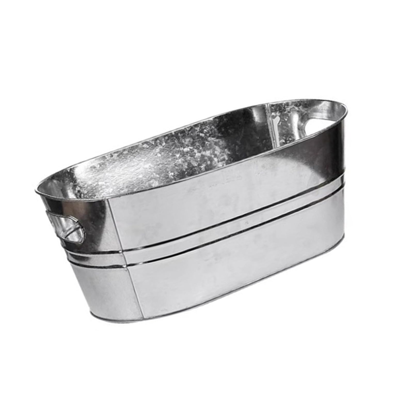 Oxxggkao Oval Liquid Storage Holds Up to 4 Gallons of Bottles Cans and Chilled Water Sturdy Galvanized Steel Refrigerator