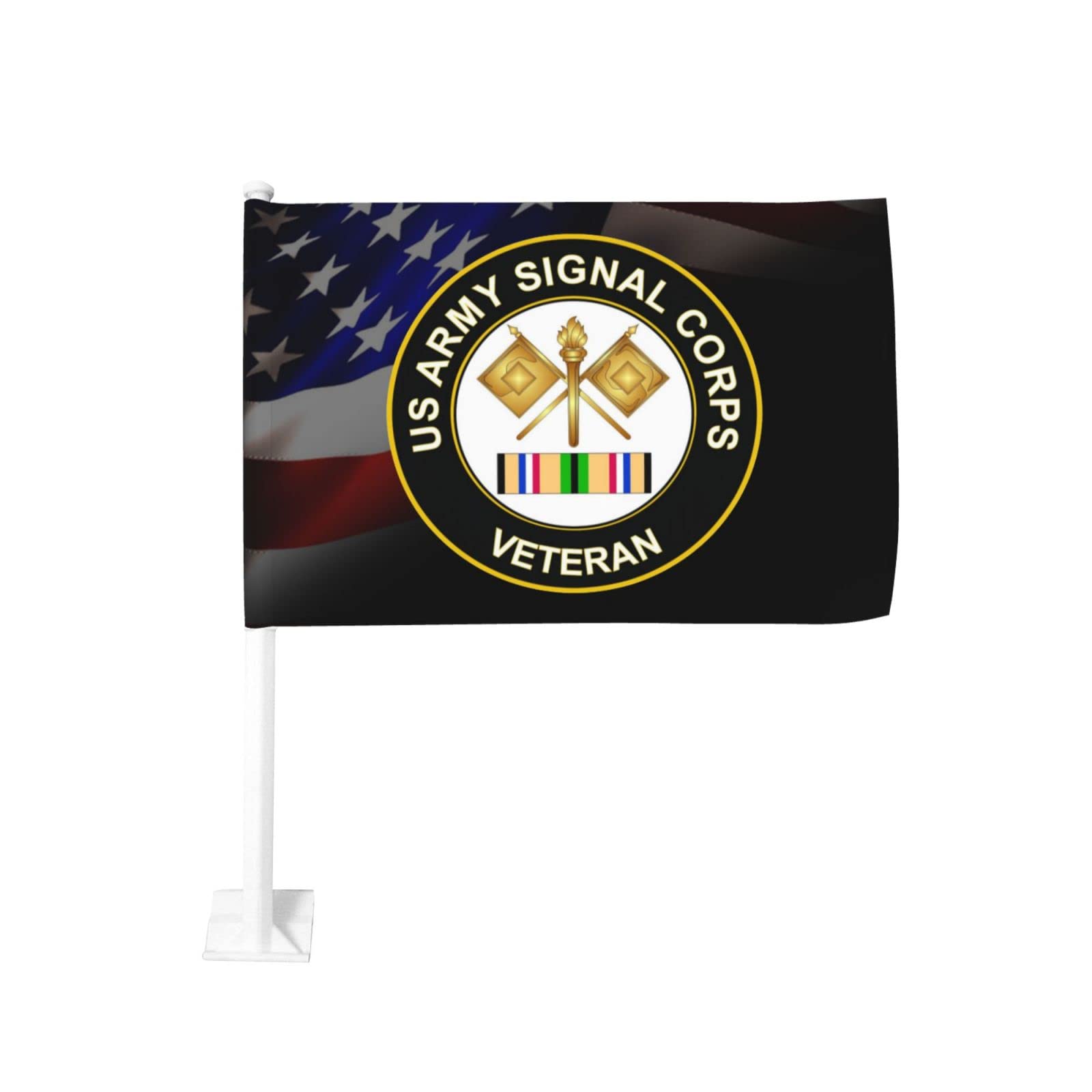 US Army Veteran Signal Corps 100% Polyester Fabric With Printing For Indoor Outdoor Decoration