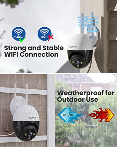 Mubview 2K Security Camera Outdoor, Cameras For Home Security Ptz 360° View, 3Mp Dome Surveillance Cameras With Motion Detection, Siren, Full Color Night Vision,Work With Alexa & Google Home (2Packs) #TOP7