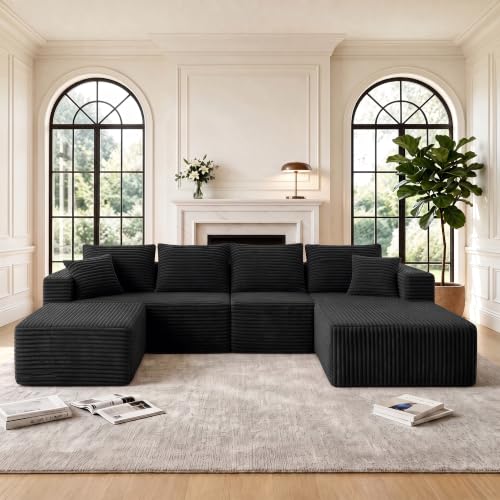 Image of 118 Inch Oversized U-Shaped Boneless Cloud Sectional Couch