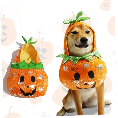 Disfraz Halloween para perro cómodo estilo calabaza miniatura 5