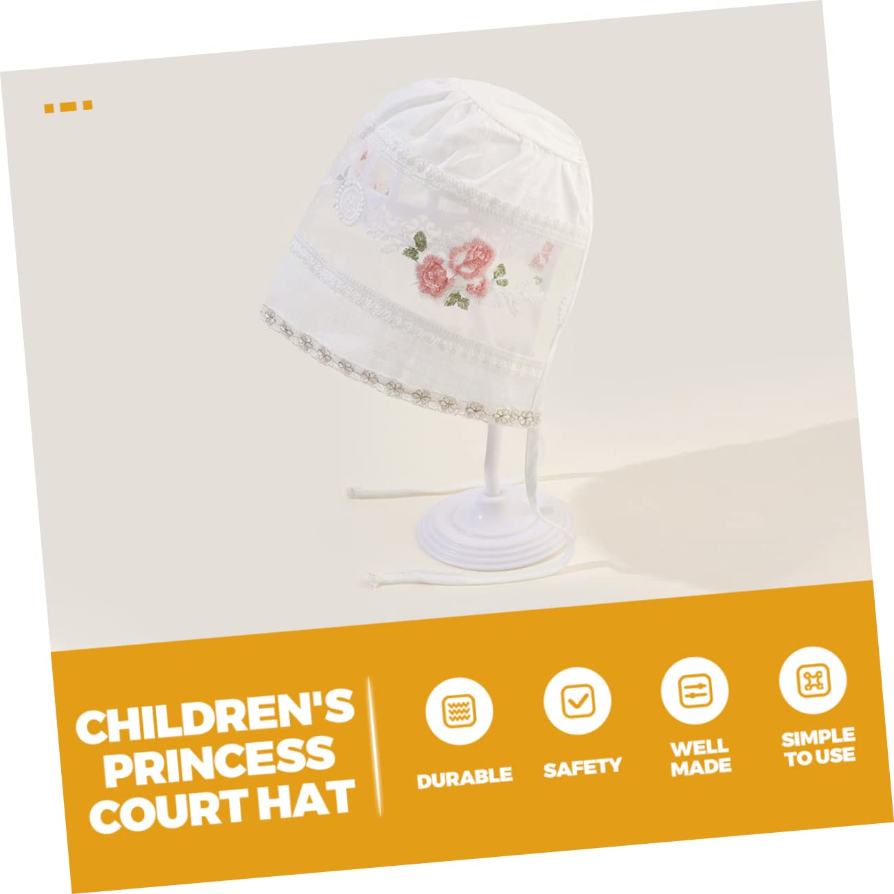 Ipetboom 5 Pezzi Cappello da Cappello Neonato Cappelli Estivi per da Bambina I Giocano a Cappelli delle Ragazze Cappellino da Cotone Bianca