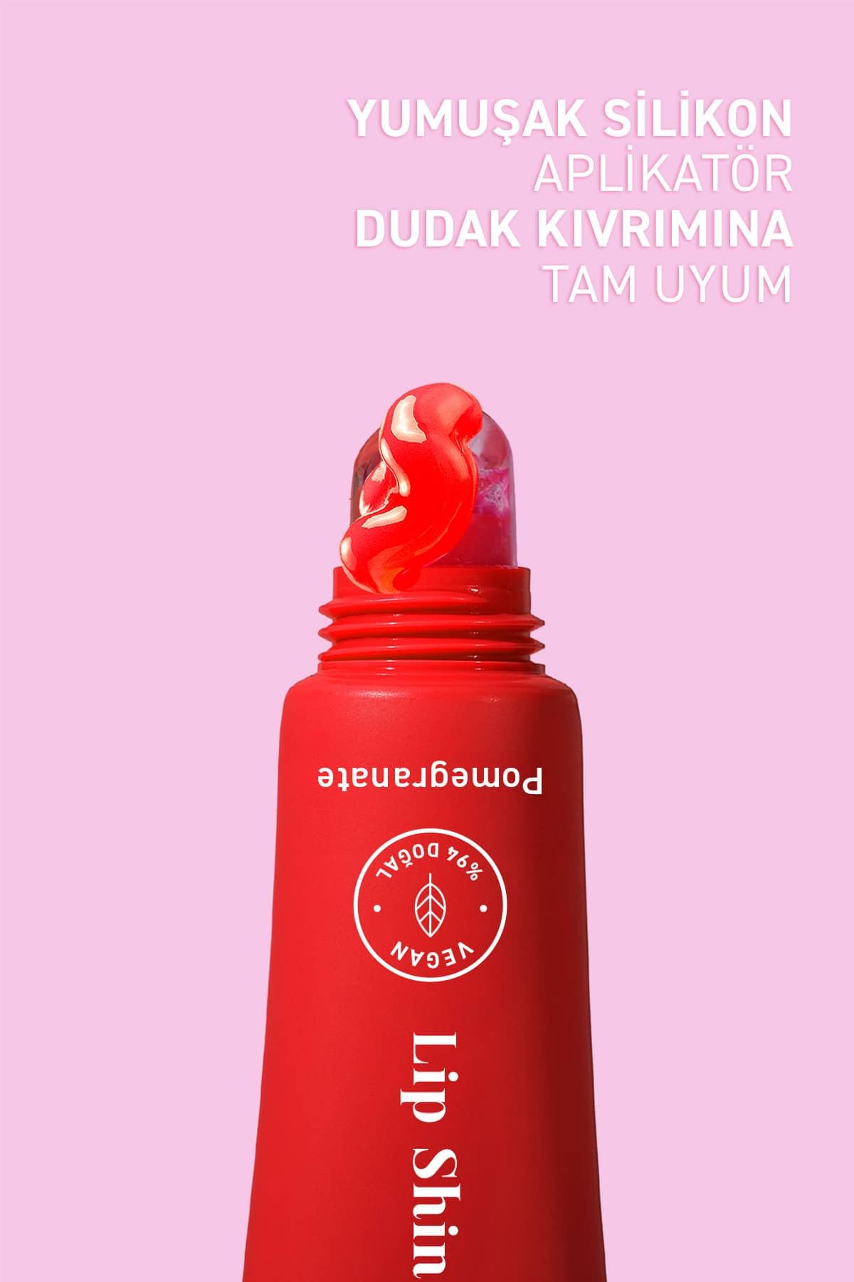 Herbaderm Parlatıcı, Dolgunlaştırıcı, Onarıcı Renkli Dudak Balmı, Anahtarlık Hediyeli, Nar Aromalı 10 Ml