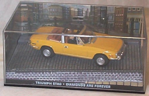 universal hobbies JAMES B0ND 007 diamonds are forever triumph stag yellow film scene car 1:43 scale diecast model