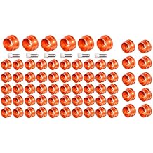 66X Motorcycle Engine Bolt Topper Caps Cover Compatible with for Harley Touring Road Street Glide Twin Cam Orange