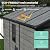 UDPATIO Resin Storage Shed 7.5x10 FT, Outdoor Garden Plastic Shed,Dark Grey