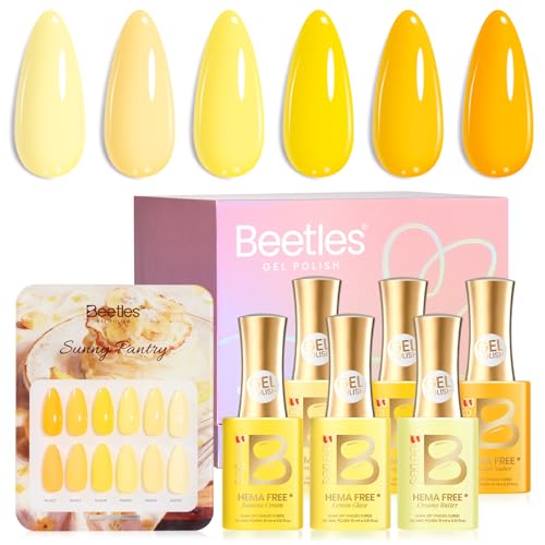 Beetles Yellow Gel Nail Polish Set - Sunny Pantry with