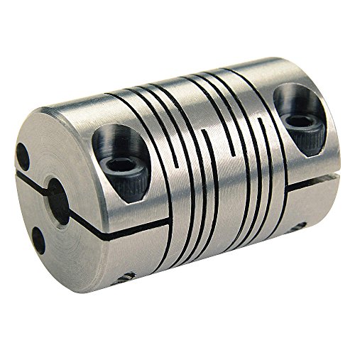 Ruland FCMR38-20-14-A 7075 Aluminum Beam Coupling, 6-Beam Clamp Style, 20 mm x 14 mm Bores, 38.1 mm OD, 57.2 mm Length