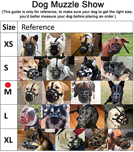 Image of Woofy Dogs Muzzle /Mouth Cover for Anti Biting Dog - Adjustable Pet Safety Strap Plastic Muzzle Cum Mouth Cover /Basket Cage (X-Small)