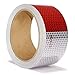 5cm x 10m Reflektierendes Band, ONTWIE Auto Reflektierendes Sicherheitsband Warnklebeband Aufkleber Rot Weiß für Anhänger - Reflektierende Warnhinweis-Aufklebebandaufkleber Hohe Intensität Wasserdicht