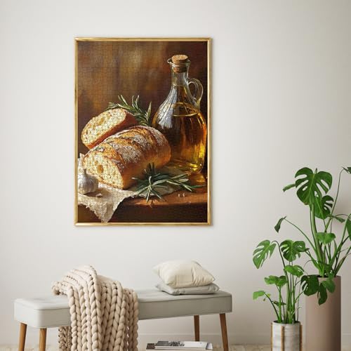 Puzzle para adultos FUKVHIL Sliced Bread On Board 1000 piezas 19.69x27.56 pulgadas miniatura 2