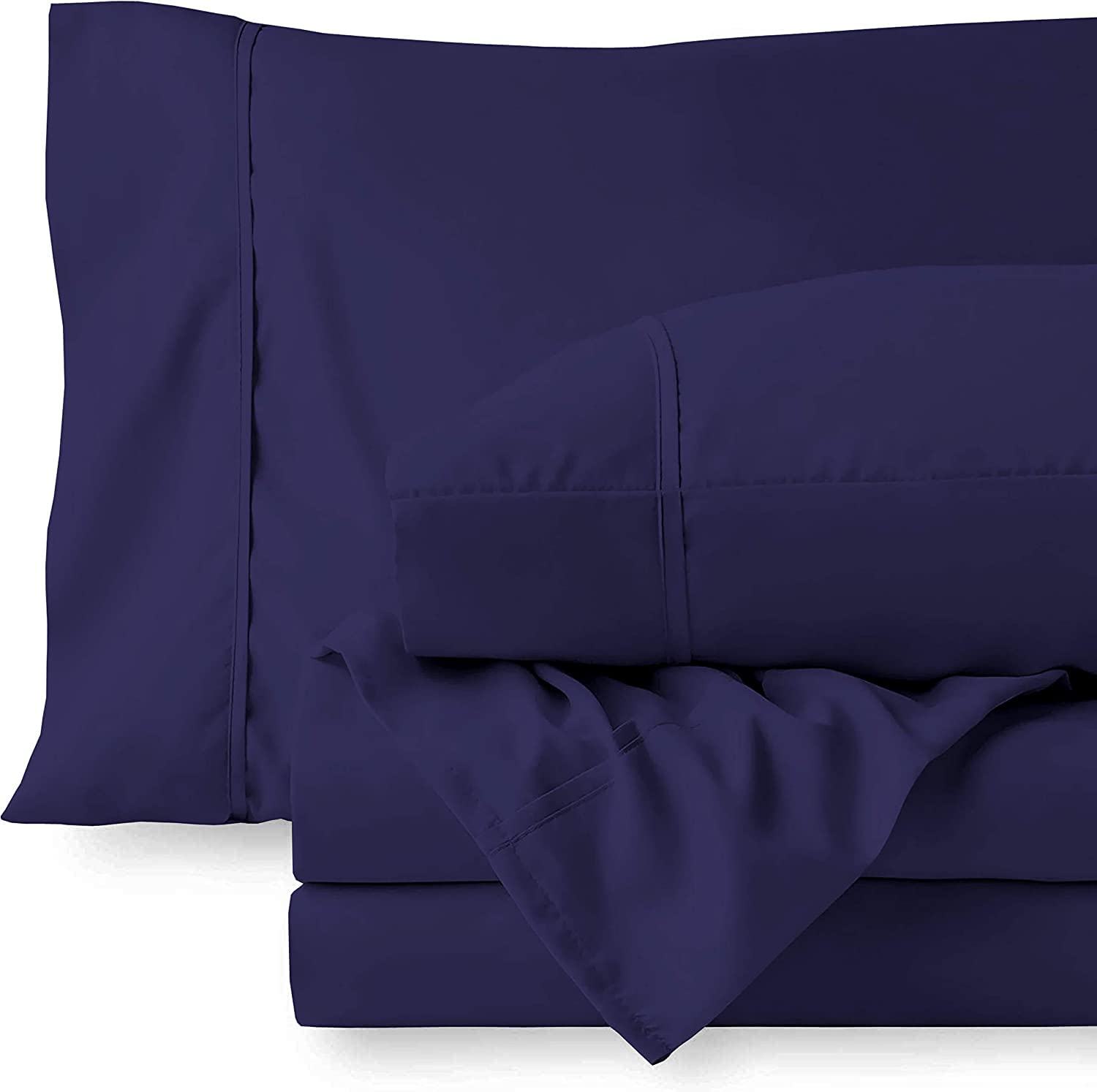 4 PC Cotton Sheets Set 600 Thread Count 100 Egyptian Cotton 22 Inch deep Pocket of Fitted Sheet