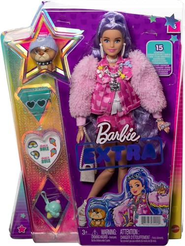 Barbie Extra Muñeca con Accesorios y Cabello Periwinkle miniatura 6