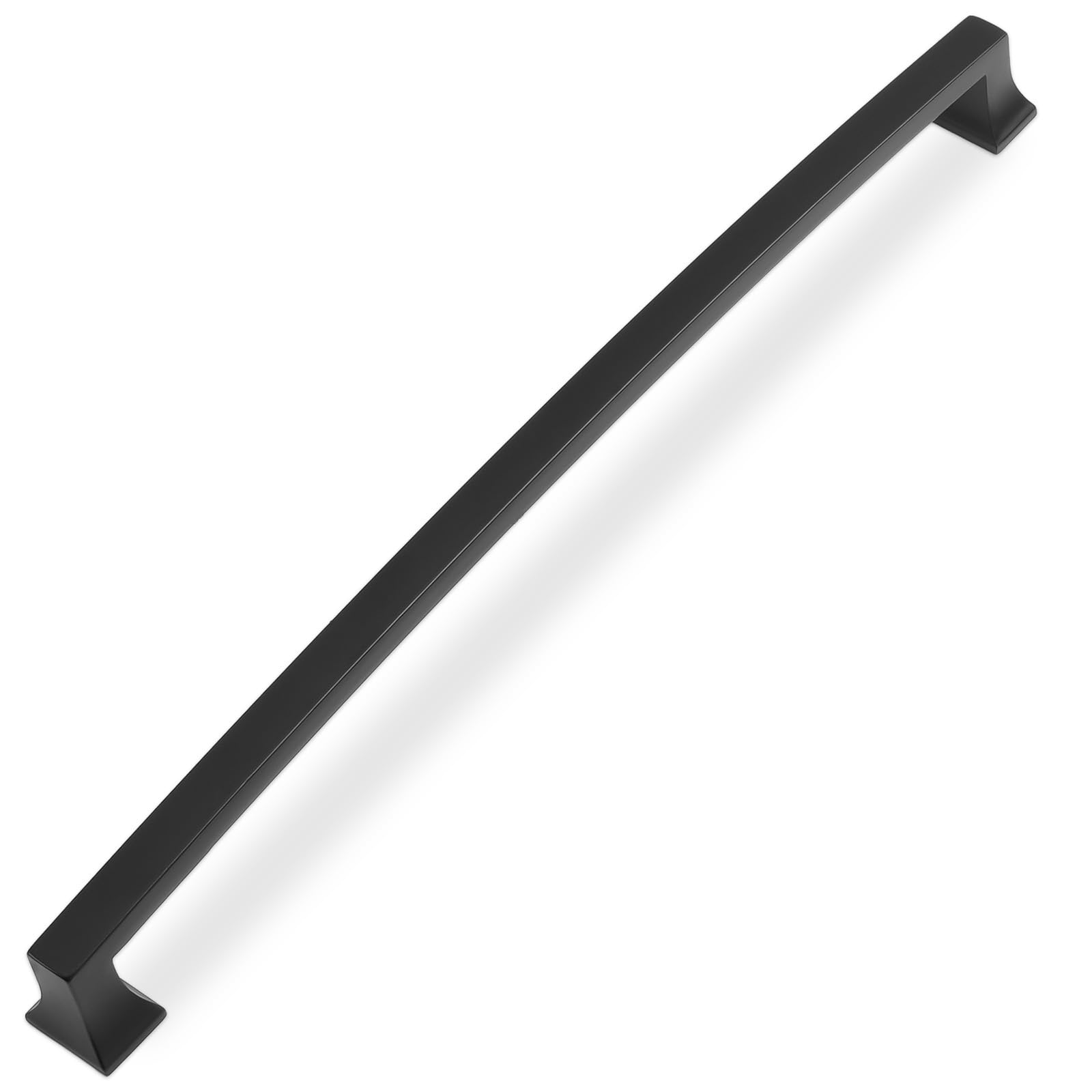 COTYKILEY Paquete de 10 manijas de gabinete color negro mate de 12.6 pulgadas (320 mm), tiradores de gabinete de cocina, manijas de puerta de gabinete, accesorios de gabinete de cocina, cajones y